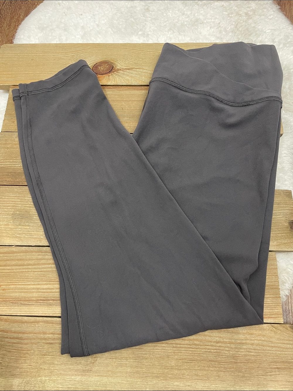 Athleta Transcend Crossover 7/8 Crop Tight Gray Leggings